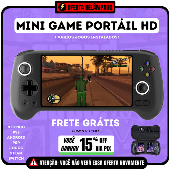 MINI GAME PORTÁTIL - SWITCH, PS2, PSP, NITENDO E VÁRIOS CONSOLES INTEGRADO (🎁OFERTA POR TEMPO LIMITADO)