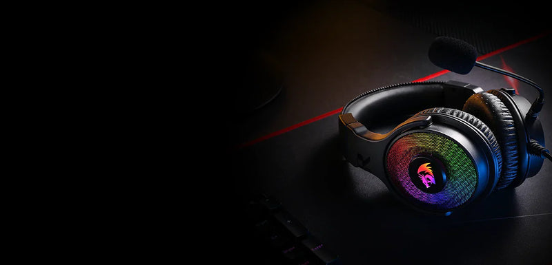 Headset Gamer Redragon Pandora RGB, USB, Com Microfone Removível, Drivers 50mm, Preto - H350RGB