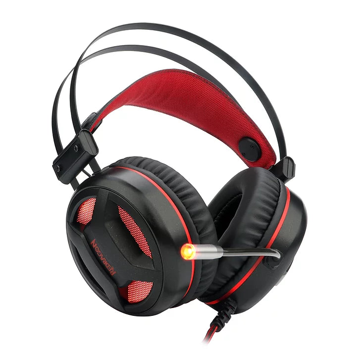 Headset Gamer Redragon Minos, 7.1 Virtual, Driver 50mm, USB, Preto e Vermelho - H210