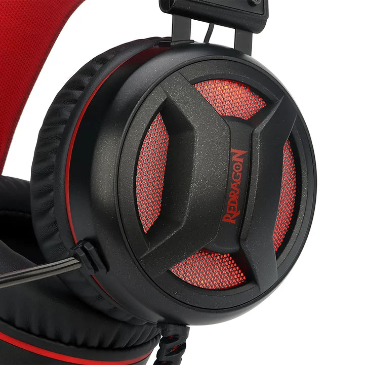 Headset Gamer Redragon Minos, 7.1 Virtual, Driver 50mm, USB, Preto e Vermelho - H210