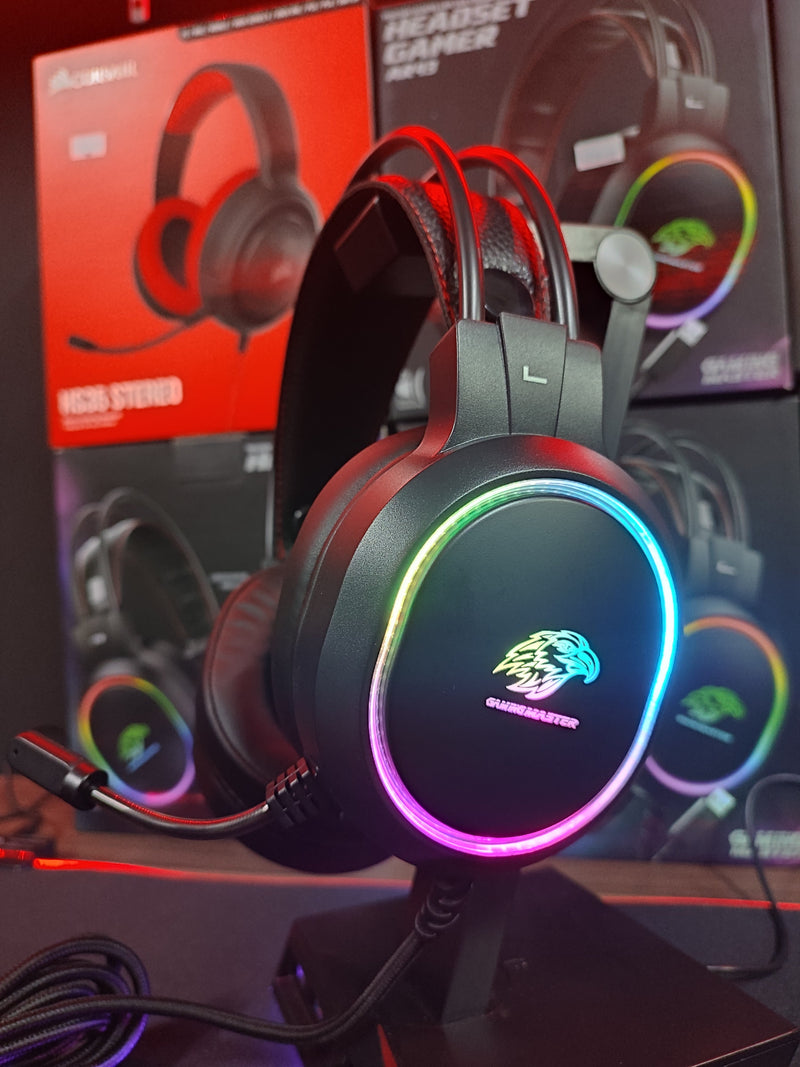 HEADSET GAMER K-MEX AR43 DIGITAL 7.1 LED RGB CONEXÃO USB