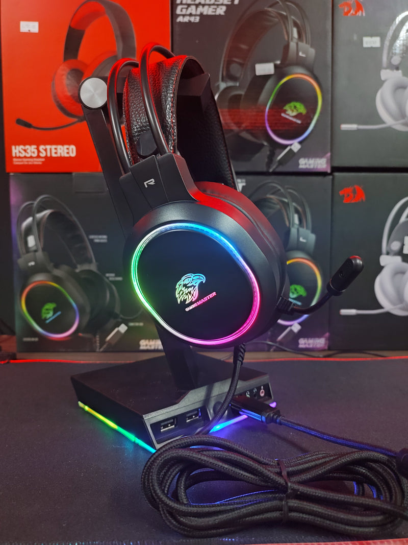 HEADSET GAMER K-MEX AR43 DIGITAL 7.1 LED RGB CONEXÃO USB