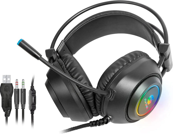 Headset Gamer RGB Crusader Preto