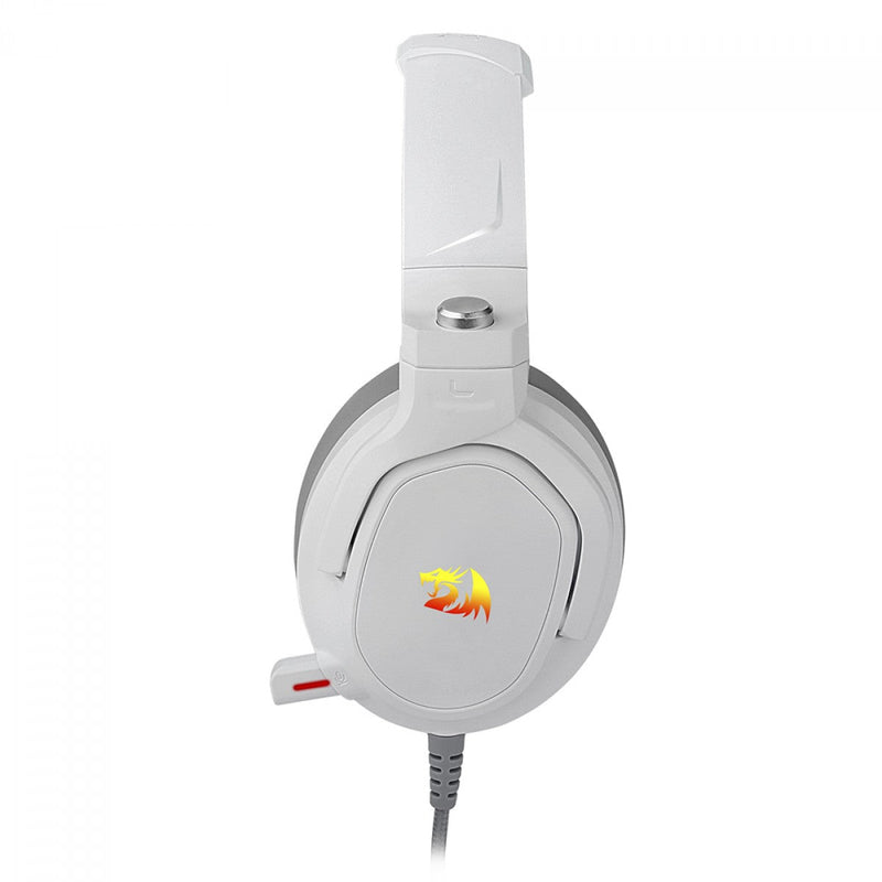 Headset Gamer Redragon Nireus, RGB, USB, 7.1 Surround, Drivers De 50mm, White, H399W-RGB