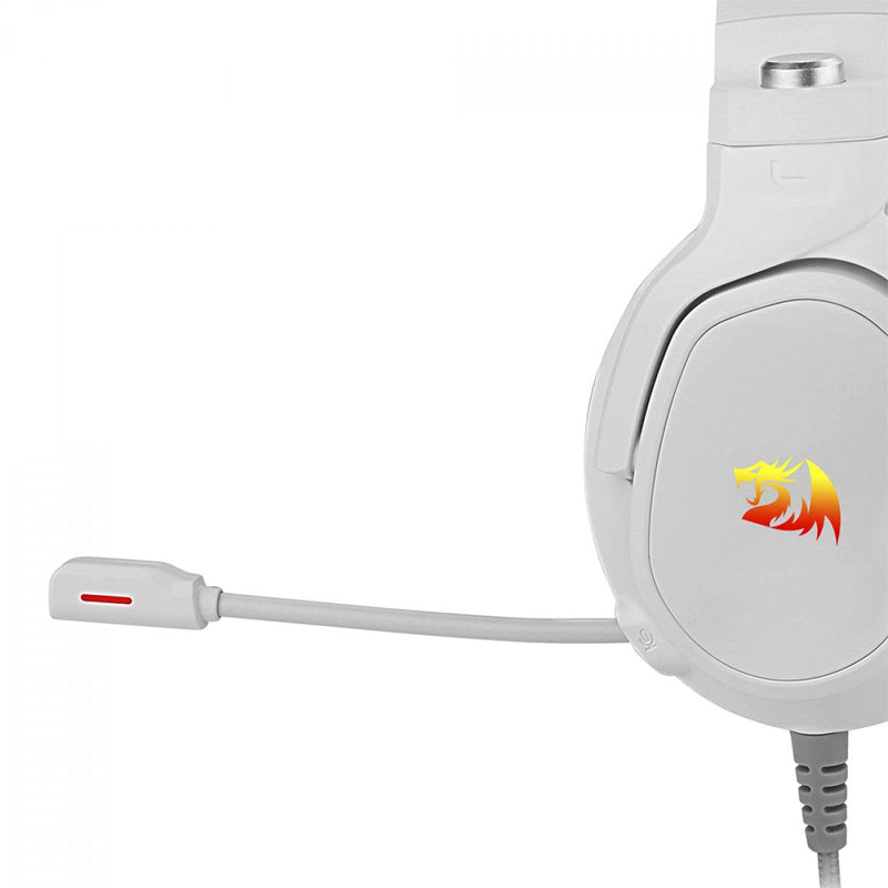 Headset Gamer Redragon Nireus, RGB, USB, 7.1 Surround, Drivers De 50mm, White, H399W-RGB